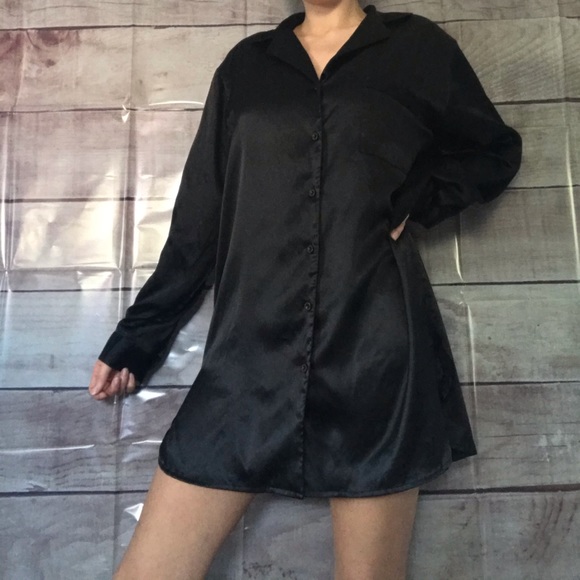 Victoria's Secret Other - Vintage Victoria’s Secret Satin Button Down Dress